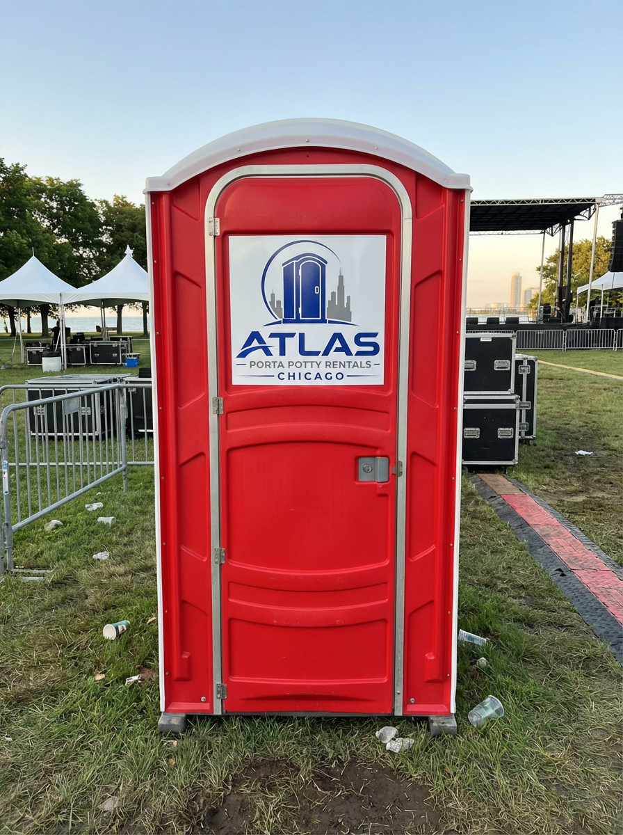 High-traffic festival portable toilet rental